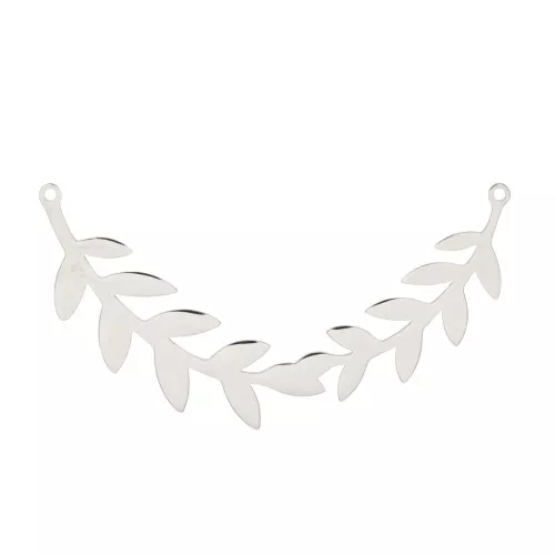 Distanziatore per collana corona d'alloro 57x13 mm- Acciaio inossidabile x1