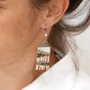 Distanziatore- pendente triangolo traforato fiore 17x1- Acciaio inossidabile x1