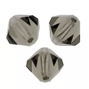 Biconi Preciosa 6 mm - MC Bead Rondell - Black Diamond x12