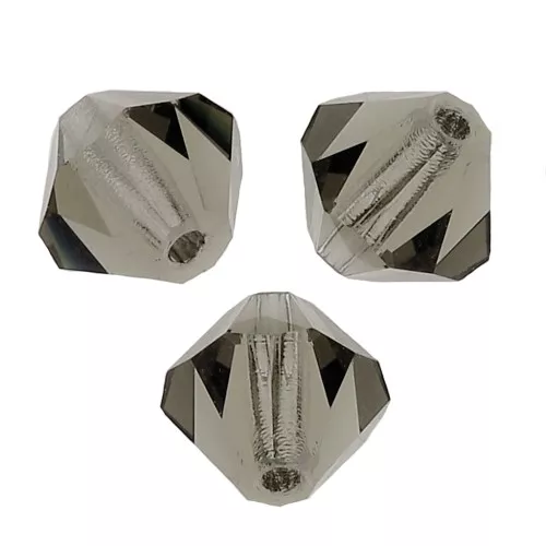 Biconi Preciosa 6 mm - MC Bead Rondell - Black Diamond x12
