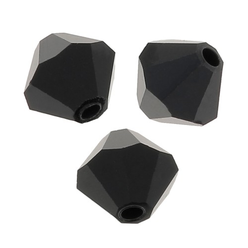 Biconi Preciosa 6 mm - MC Bead Rondell - Jet x12