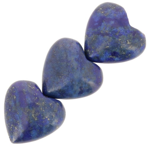 Perline Lapis lazzuli hearts mm. 14 x4