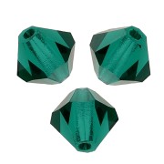 Biconi Preciosa 6 mm - MC Bead Rondell - Emerald x12