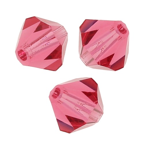 Biconi Preciosa 6 mm - MC Bead Rondell - Indian Pink x12