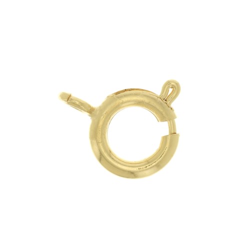 Chiusura a molla 9 mm - Dorato con oro fino x1