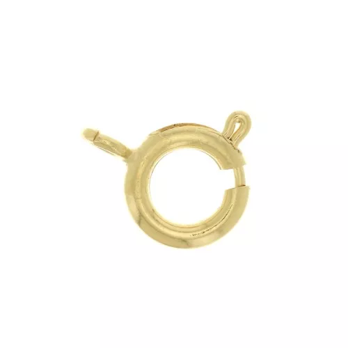 Chiusura a molla 9 mm - Dorato con oro fino x1