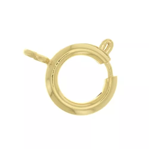 Chiusura a molla 12 mm - Dorato con oro fino x1