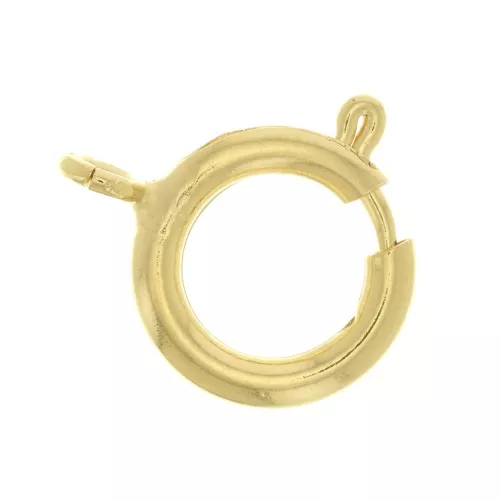 Chiusura a molla 14 mm - Dorato con oro fino x1