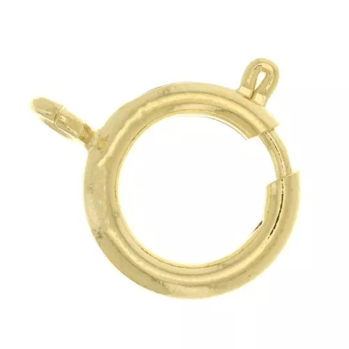 Chiusura a molla 16 mm - Dorato con oro fino x1