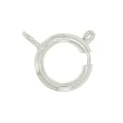 Chiusura a molla 12 mm - Placcatura argento fino x1