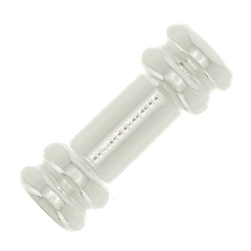 Perle tubi lavorate 9x3.5 mm - Placcatura argento finox5