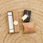 Confezione berlingot in cartone Thank you fiorito 12.5x8x2cm - Multicolore x1