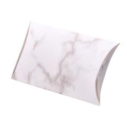 Confezione berlingot in cartone - Marmo 12.5x8x2cm - Bianco - Grigio x1