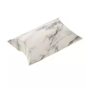 Confezione berlingot in cartone - Marmo 8x5.5x2cm - Bianco - Nero x1
