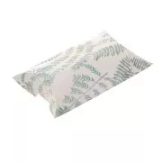 Confezione berlingot in cartone -Foglie 8x5.5x2cm - Bianco - Verde x1