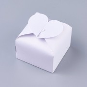 Scatola regalo cuore da montare 6x6x4.5 cm - Bianco scintillante x5|raw }}