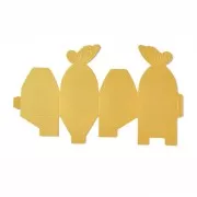 Scatola regalo farfalla da montare 6x6x4 cm - Arancione scintillante x5