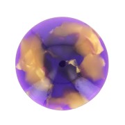 Cabochon tondo in acetato 18 mm - Guscio di tartaruga - Viola- Dorato x1|raw }}