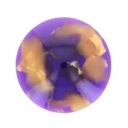 Cabochon tondo in acetato 18 mm - Guscio di tartaruga - Viola- Dorato x1