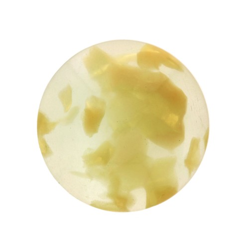 Cabochon tondo in acetato 18 mm - Guscio di tartaruga - Lichen - Dorato x1