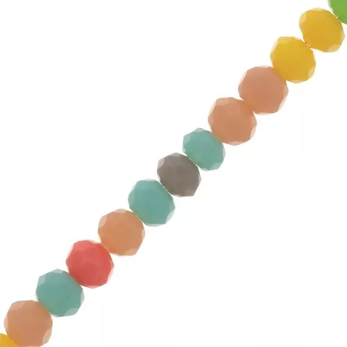 Rondelle sfaccettate 3.5x3 mm - Multicolore vivo x36cm