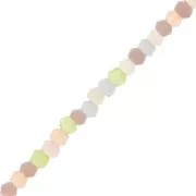 Perles rondelles facettées - rondes aplaties -3.5x3 mm - Pastel x38cm