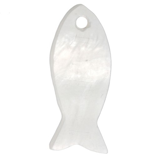 Perle di pesce in madreperla da 21,5 mm - Naturale x10