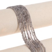 Perle tonde sfaccettate 3 mm pietra gemma Agata tinta - Talpa x37cm