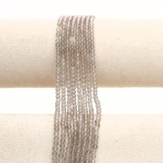 Perline sfaccettate rotonde da 3 mm di pietra preziosa Agata colorata - Light Taupe x39cm