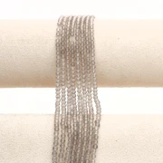 Perline sfaccettate rotonde da 3 mm di pietra preziosa Agata colorata - Light Taupe x39cm