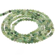 Perle tonde sfaccettate 2 mm pietra gemma Agata verde x39cm|raw }}