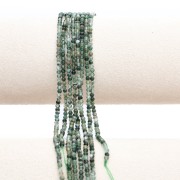 Perle sfaccettate rotonde da 2,5 mm in pietra semipreziosa - Agata verde x38cm