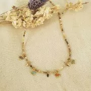 Perline sfaccettate rotonde da 2 mm in pietra semipreziosa - Agata pazza x38cm