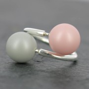 Anello flessibile doppio dimensione 60 per perle semi-forate in Argento 925 x1