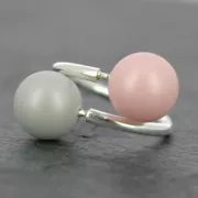 Anello flessibile doppio dimensione 60 per perle semi-forate in Argento 925 x1