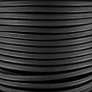 Cordoncino in pelle europeo da 4 mm - Nero x 1 m
