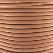 Cordoncino in pelle europea da 4 mm - Naturale x 1 m