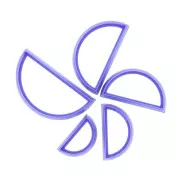 5 stampini traforati per pasta polimerica - Mezzo cerchio