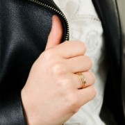 Anello sottile liscio - Dimensione 52 - Gold filled x1