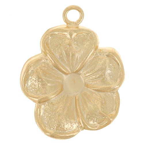 Ciondolo fleur 14x11 mm - Gold filled x1
