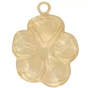 Ciondolo fleur 14x11 mm - Gold filled x1