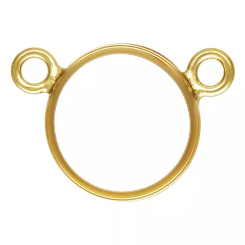 Distanziatore cerchio scavato 2 anelli 9x7 mm - Gold filled x1