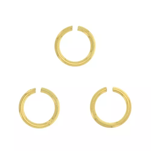 Anellini aperti 3x0.4 mm in Argento 925 Dorato con oro fino x20