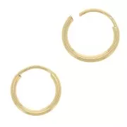Mini orecchini a cerchio 10 mm - Gold filled x2