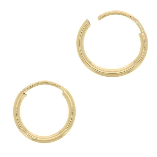 Mini orecchini a cerchio 10 mm - Gold filled x2