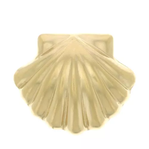 Componente forma conchiglia da incollare 14x16 mm - Gold filled x1