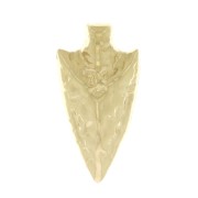 Componente forma punta etnica martellata da incollare 16x8 mm - Gold filled x1