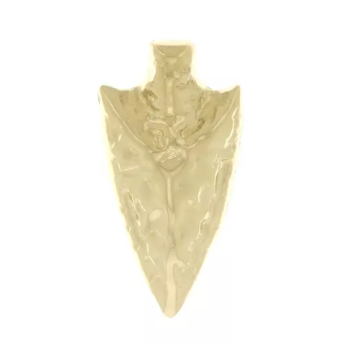 Componente forma punta etnica martellata da incollare 16x8 mm - Gold filled x1