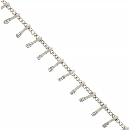 Catena gourmette resina eposs. 6mm Grigio scintillante Acciaio inoss. x90cm