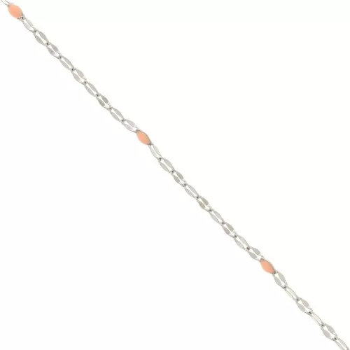 Catena - resina epossidica 1.5 mm - Salmone - Acciaio inossidabile x90cm